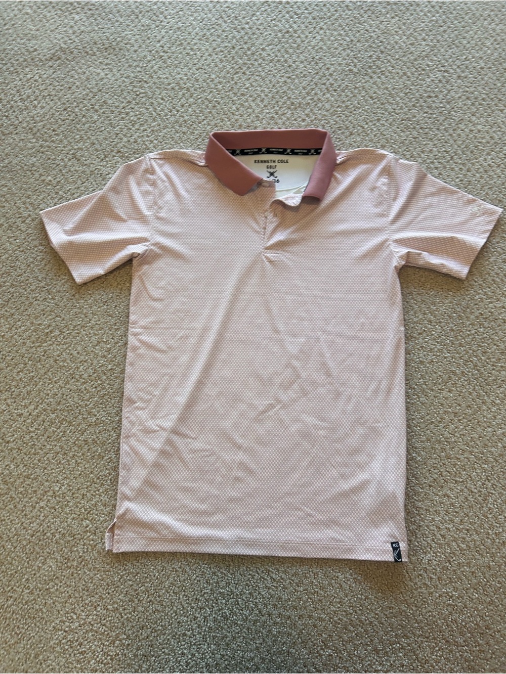 Boys Kenneth Cole Mauve Micro-Pattern Golf Polo